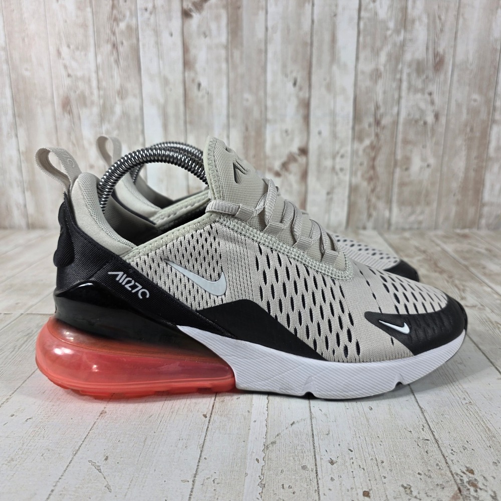 Nike Air Max 270 Light Bone Black Hot Punch Sneakers 943345-002 Womens 7.5 / 6Y